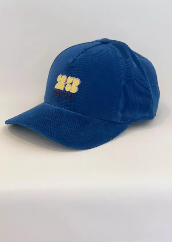 Casquette adulte velours bleu 23 degrés – Image 5