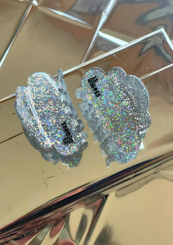 Pince nuage paillettes argentées 23 degrès