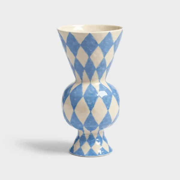 Vase rhombic bleu & klevering