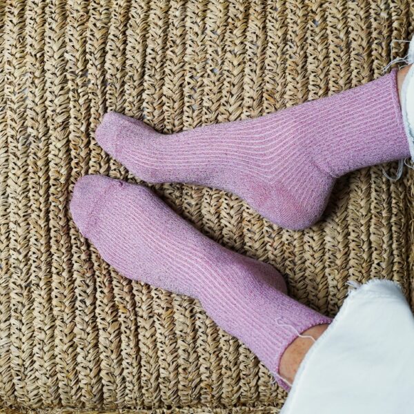 Chaussettes lurex pink – Image 2