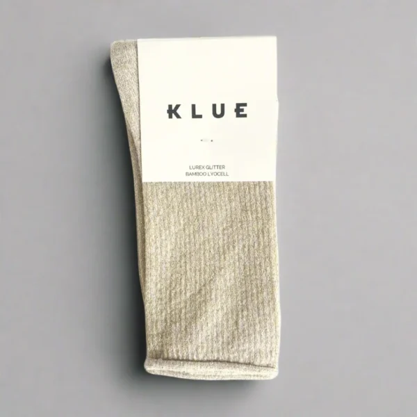 chaussettes lurex gris clair