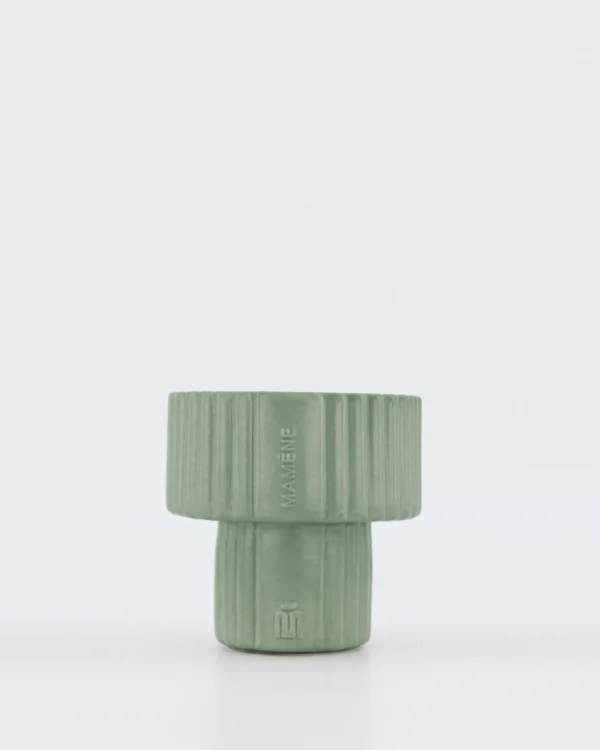 Bougie podium médium Andy vert de gris Mamène – Image 6