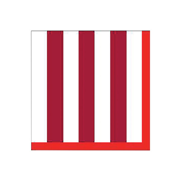 serviette papier rayures rouges