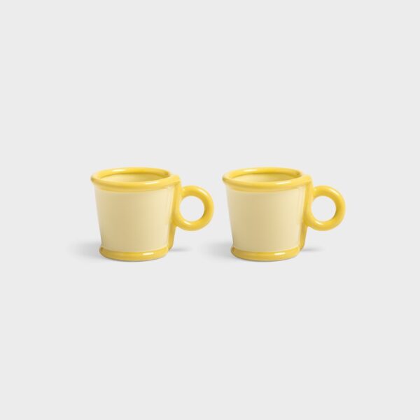 Lot de 2 tasses Loop yellow &Klevering