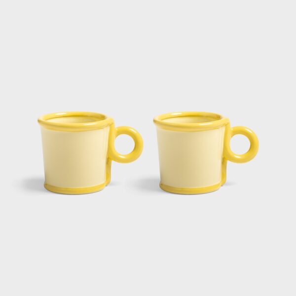 lot de 2 Mugs Loop yellow &Klevering