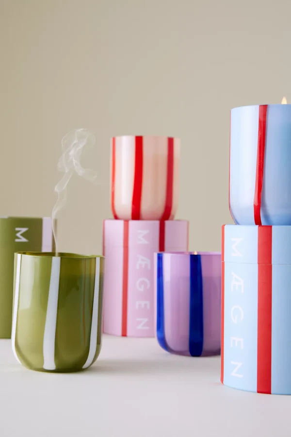 Bougie Atina stripe violet Maegen – Image 4