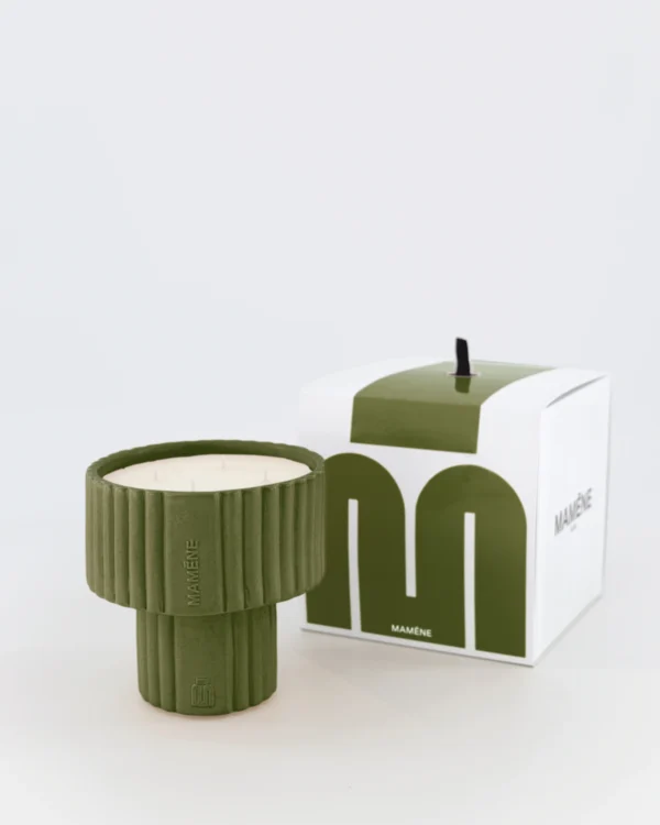 Bougie Podium large Nelson kaki Mamène – Image 2