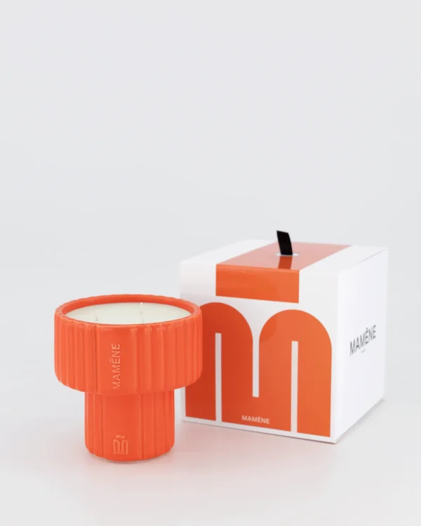 Bougie Podium medium Yvon corail Mamène – Image 3