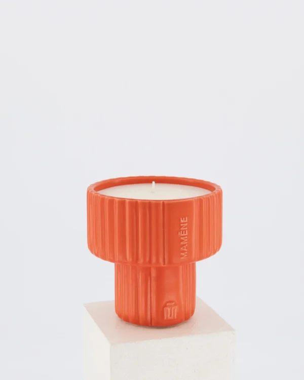 Bougie Podium medium Yvon corail Mamène