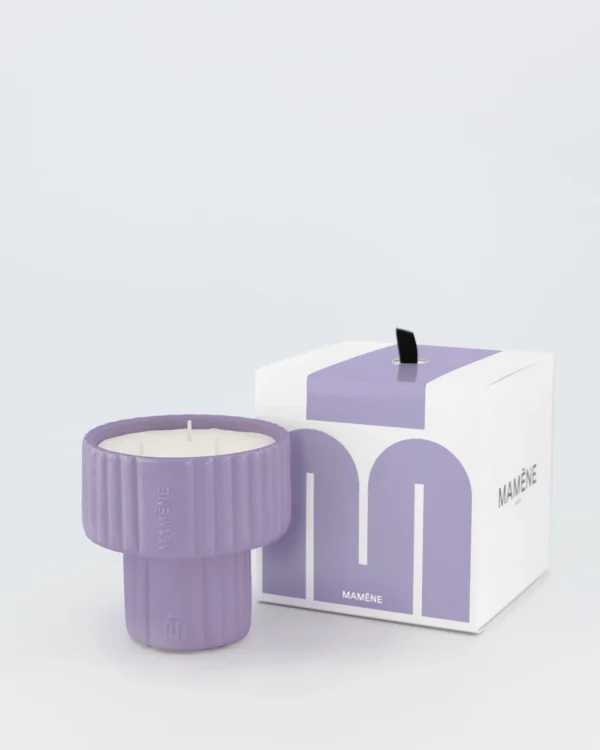 Bougie Podium medium Nelson lilas Mamène – Image 2