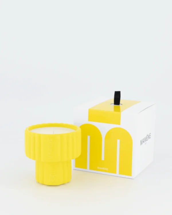 Bougie Podium small Rosa jaune Mamène – Image 2