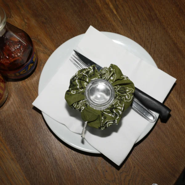 Chouchou vert olive Maison Saussure