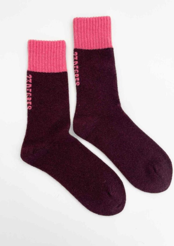 Chaussettes aubergine 23 Degrès – Image 2