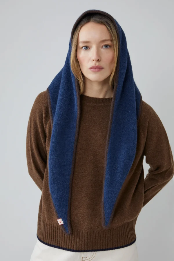 Écharpe triangle indigo Moismont – Image 3