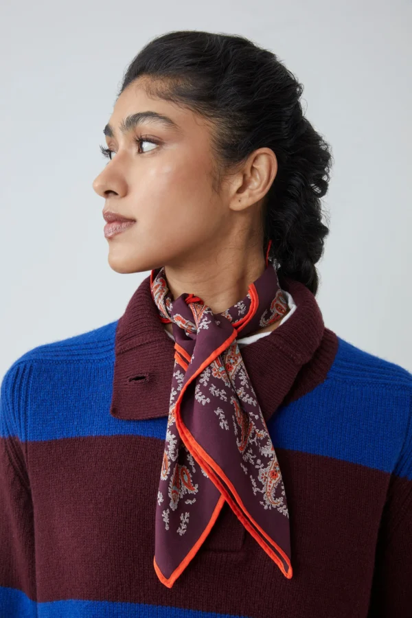 Foulard soie figue Moismont – Image 2