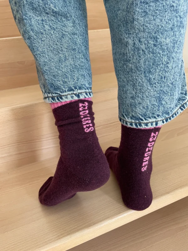 Chaussettes aubergine 23 Degrès – Image 3