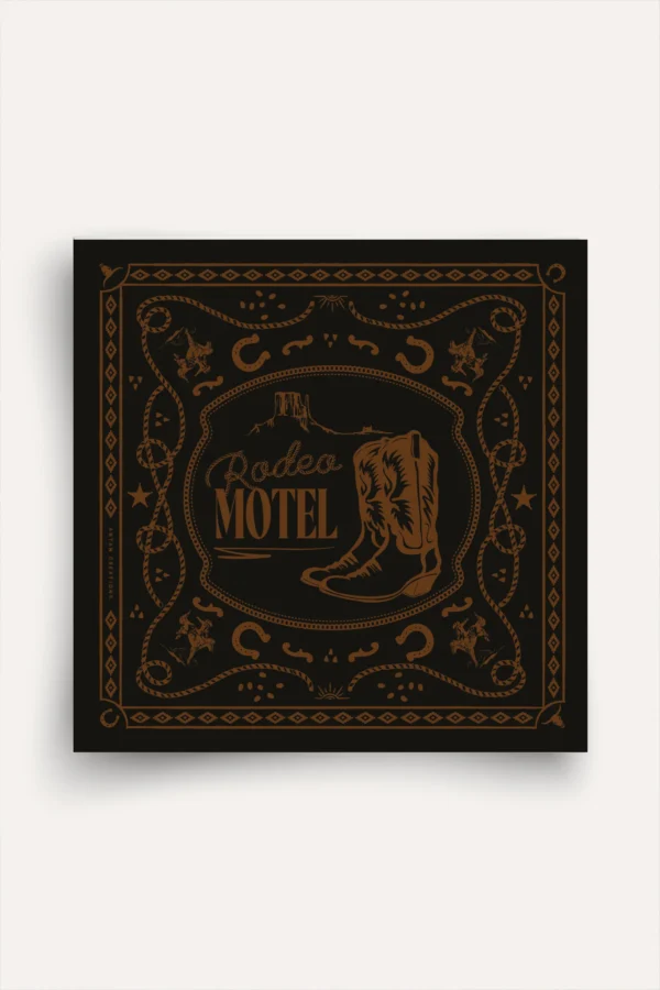 Foulard soie black rodeo motel Antan