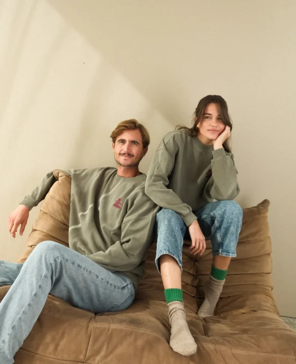 Sweat Salty homme Olive 23 Degrès – Image 2