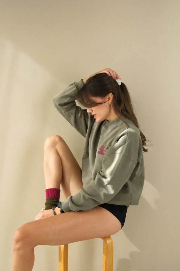 Sweat Salty femme Olive 23 Degrès – Image 2