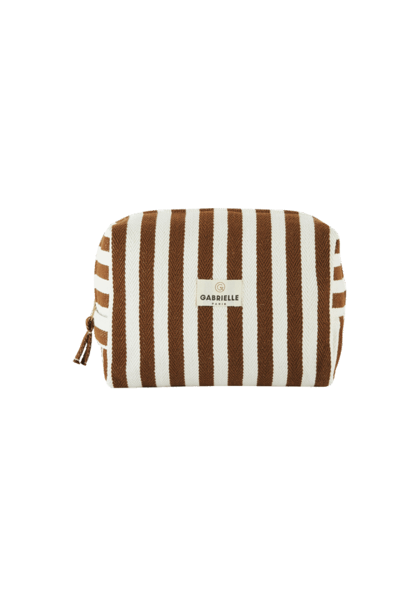 Trousse toilette rayures Moka Gabrielle Paris