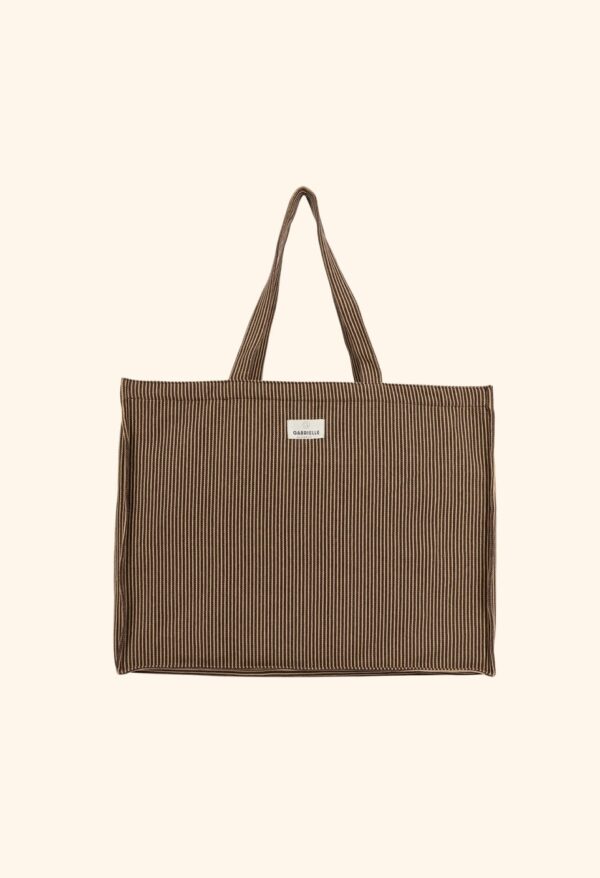Sac week-end rayures café Gabrielle Paris – Image 3