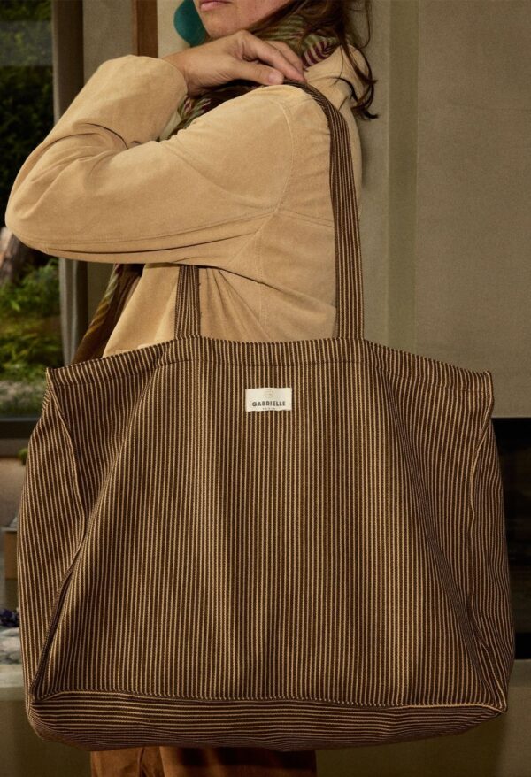 Sac week-end rayures café Gabrielle Paris – Image 2