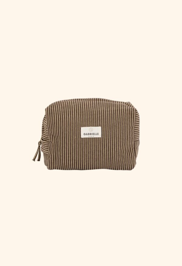 Trousse toilette rayures café Gabrielle Paris – Image 2