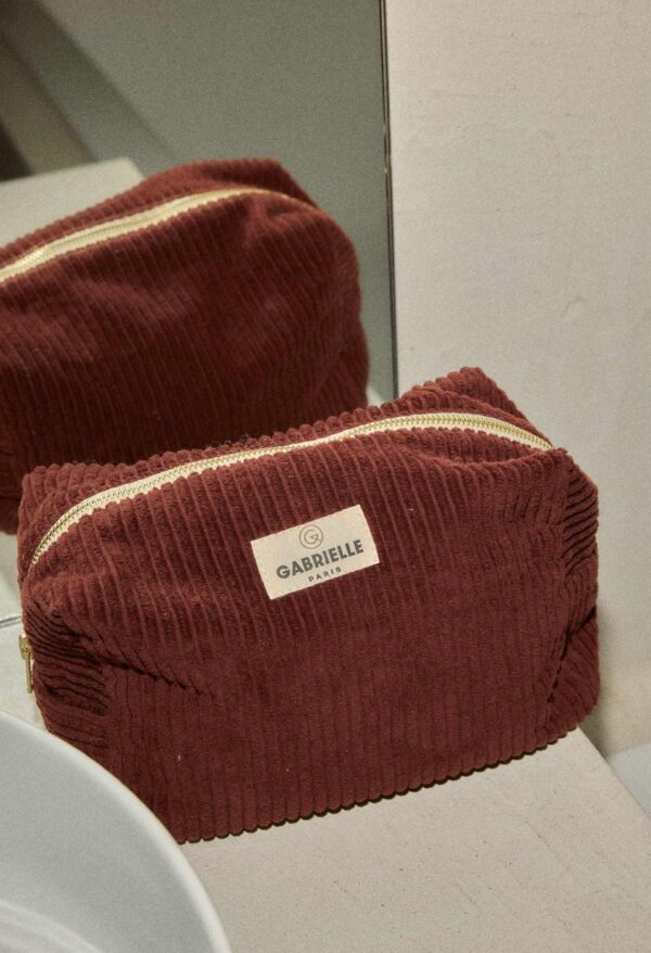 Trousse toilette velours Jaspe Gabrielle Paris